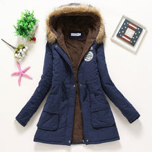 Load image into Gallery viewer, Overcoat Women Winter thick coat Warm Hooded Pockets