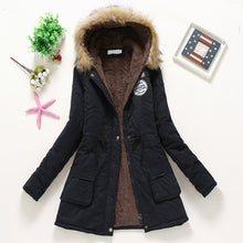 Load image into Gallery viewer, Overcoat Women Winter thick coat Warm Hooded Pockets