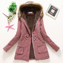 Load image into Gallery viewer, Overcoat Women Winter thick coat Warm Hooded Pockets