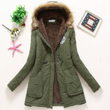 Load image into Gallery viewer, Overcoat Women Winter thick coat Warm Hooded Pockets