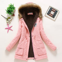 Load image into Gallery viewer, Overcoat Women Winter thick coat Warm Hooded Pockets