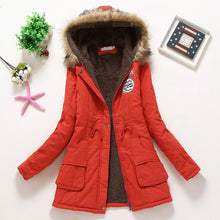 Load image into Gallery viewer, Overcoat Women Winter thick coat Warm Hooded Pockets